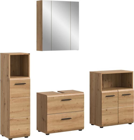Badkombination (B/H/T: 180x185x30 cm) in Artisan Oak Nachbildung und Artisan Oak Nachbildung
