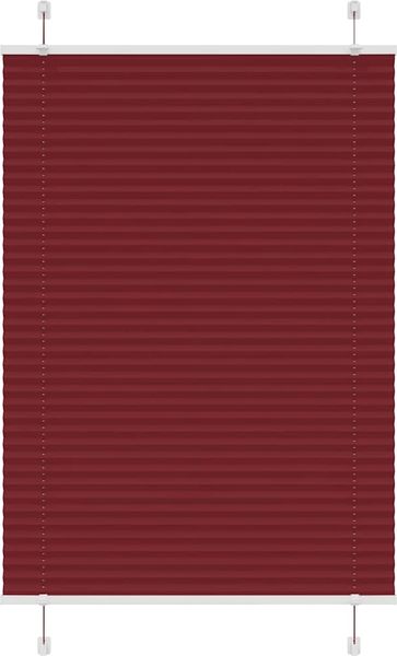 vidaXL Plissee Bordeauxrot 90x100 cm Stoffbreite 89,4 cm Polyester 4015226