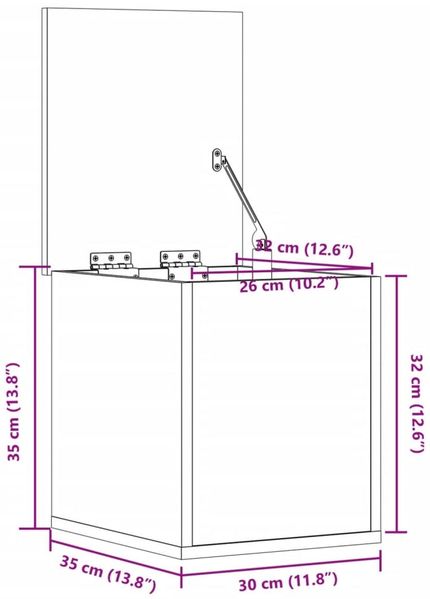 vidaXL Truhe Weiß 30x35x35 cm Holzwerkstoff 840667 Bild 10