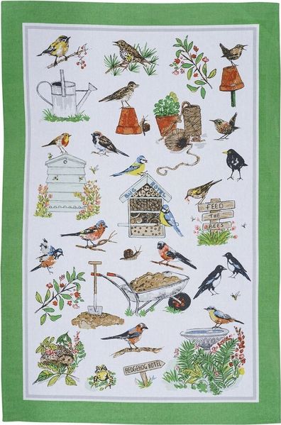 Ulster Weavers Geschirrtuch Garden Birds, (Set, 1-tlg, Set), perfekte Ergänzung für Ihre Küche, 100% Baumwolle, 48x74 cm