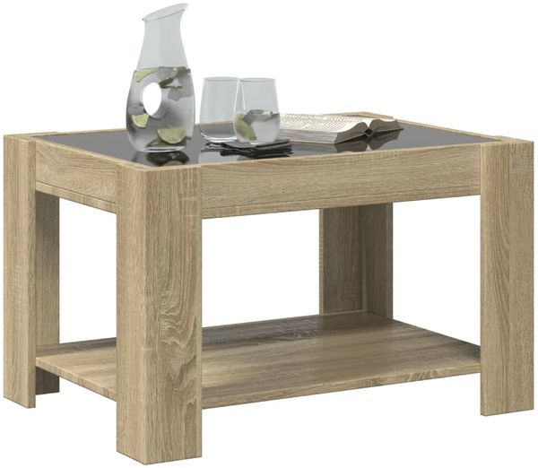 vidaXL LED-Couchtisch Sonoma Eiche 73x53x45 cm Holzwerkstoff 847548 Bild 5