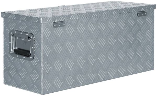vidaXL Aluminiumkiste 80×30×35 cm Silbern 142939 Bild 4