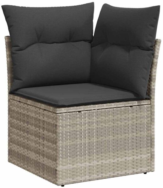 vidaXL Garten-Sofa-Set mit Kissen 9 pcs Hellgrau und Dunkelgrau 3357765 Bild 6