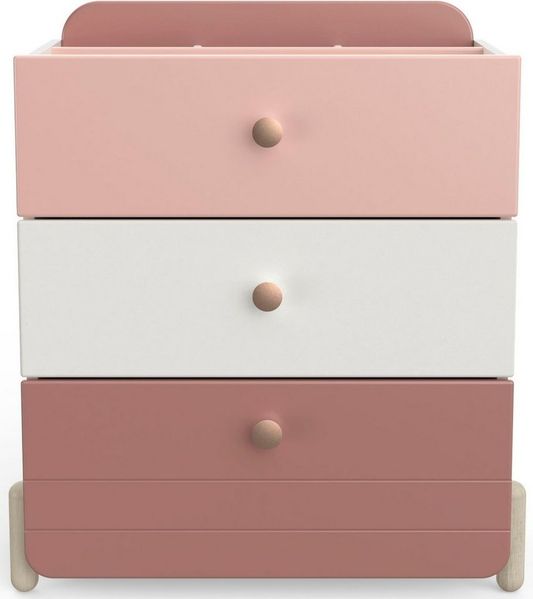 Demeyere GROUP Kombikommode Janne, Breite ca. 73cm, Höhe ca. 73cm, 2 Schubladen, Schublade mit Rollenauszügen, Runde Knopfgriffe mit Roségold-Finish