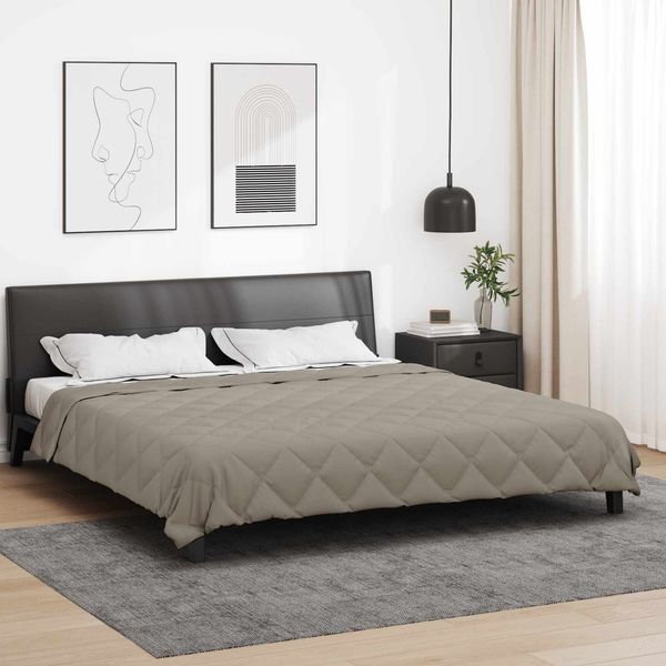 vidaXL Sommerdecke Hellgrau 220 x 240 cm Mikrofaser 42025509