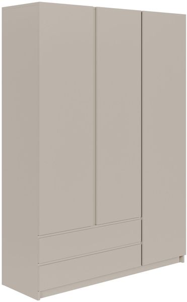 Selsey Schrank Kaschmir Moderner 3-Türen Kleiderschrank Kinderzimmer 150 cm Breit Push-to-Open Inkl. Kleiderstange, 12 Regale, 2 Schubladen Kinderspielzimmer Schlafzimmer Garderobe Möbel