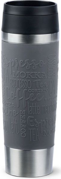 EMSA Thermobecher Travel Mug Classic, Pfeffergrau, 0.5 l