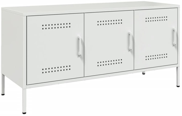 vidaXL TV-Schrank Weiß 100,5x39x50,5 cm Stahl 842951