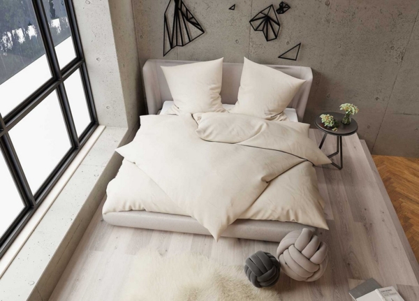 TENCEL™ Lyocell Bettwäsche beige Garnitur 135x200 + 80x80