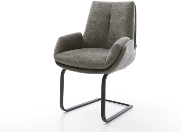 Freischwinger Clea-Flex Bouclé Soft Schlamm Freischwinger flach Schwarz