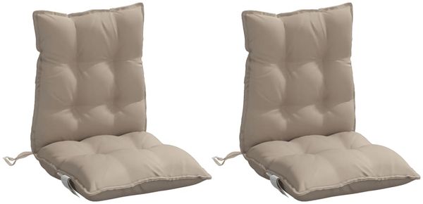 vidaXL Niedriglehner-Auflagen 2 Stk. Taupe Oxford-Gewebe 377695 Bild 3