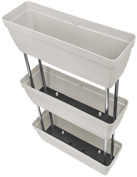 kamelshopping Blumenkasten Vertikal Pflanzkasten-Regal mit Wasserspeicher, ca. 50 cm breit, Pflanzpyramide, Pflanzregal, Kräuterregal für Garten und Balkon