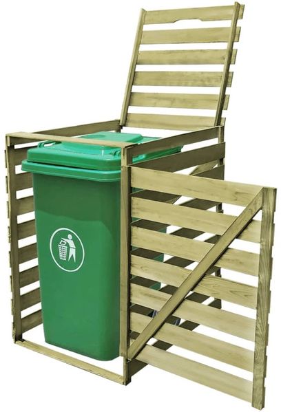 vidaXL Mülltonnenbox für 1 Tonne 240 L Imprägniertes Holz 42269