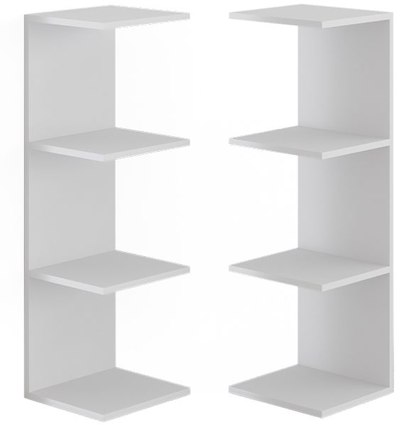 Wandregal Paolo Weiß 30 x 95 cm 2er Set Vicco