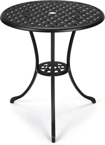 GarveeMore Gartentisch Balkontisch Bistrotisch Outdoor Aluminium 60x60x66cm