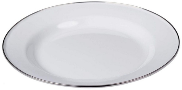 Teller emailliert weiß 26 cm