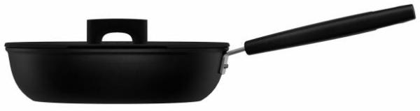 Fiskars Hard Face Sautierpfanne, mit Deckel, Bratpfanne, Brat Pfanne, Aluminium, Schwarz, 2. 8 L, Ø 26 cm, 1052231 Bild 2