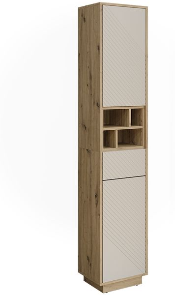 Hochschrank Beatrice Cashmere/Artisan-Eiche 38 x 190 cm Vicco