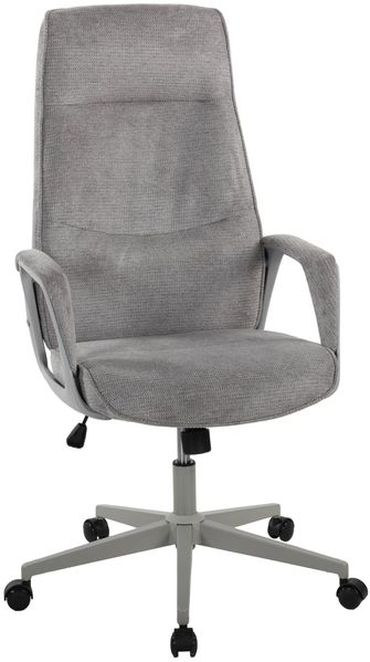 Chefsessel >Marinus< ergonomisch, Wippmechanik, grau, Webstoff - 64x111x64cm (BxHxT)
