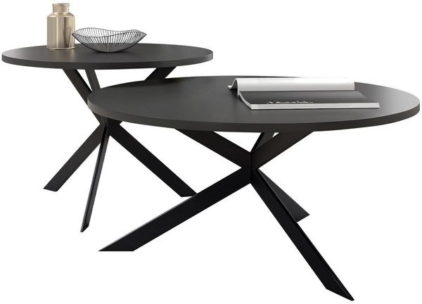 Im Set zwei Couchtische Libre (Farbe: Schwarz Molet)