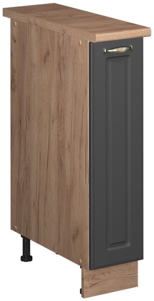 Apothekerschrank Fame-Line Anthrazit-Gold Landhaus/Goldkraft Eiche 20 cm, AP Eiche Vicco