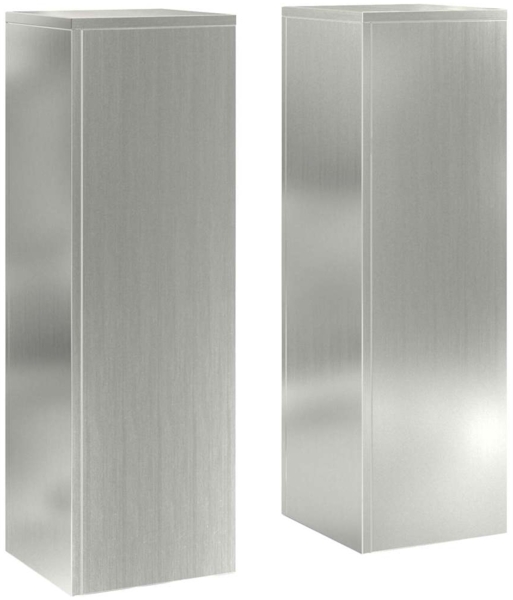 vidaXL Pflanzenständer 2 pcs Silber 24 x 24 x 75 cm Verzinkter Stahl 865825