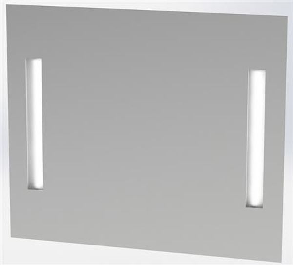 GODHAVN LED-Spiegel 15W/830 Badezimmerspiegel mit 2 Lichtfeldern 1000 x 850 x 34 5mm