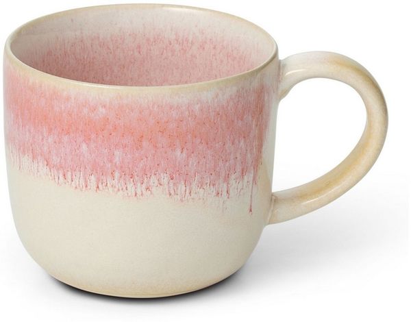 Econovo Tasse Handgefertigt, 1-tlg, Steingut, Große Keramiktasse 400ml Made in Portugal