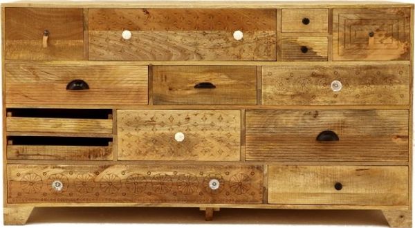 Kommode Manu 160x90x45 aus Mangoholz Bild 2