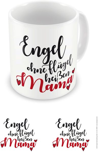 empireposter Beste Mama Engel ohne Flügel Größe (cm), ca. Ø8,5 H9,5 Beschreibung: Keramik Tasse, bedruckt, Fassungsvermögen 320 ml, offiziell lizenziert, spülmaschinen und mikrowellenfest