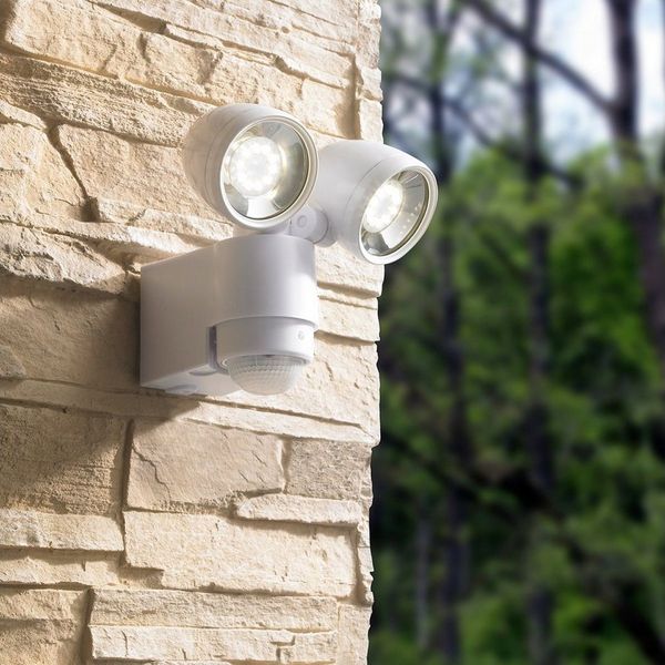 MeLiTec Außen-Wandleuchte MeLiTec LED Außenwandleuchte mit Bewegungsmelder, Strahler, Flutlicht, LED fest integriert, neutralweiß, LED Außenwandlamoe individuell verstellbar