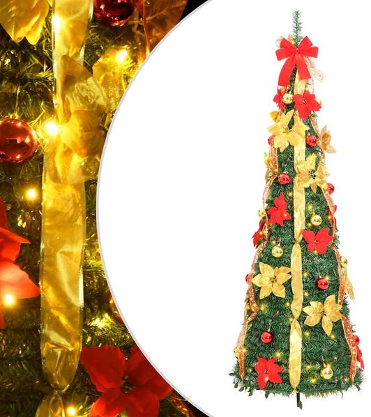vidaXL Pop-Up-Weihnachtsbaum Künstlich 150 LEDs Grün 180 cm 357762