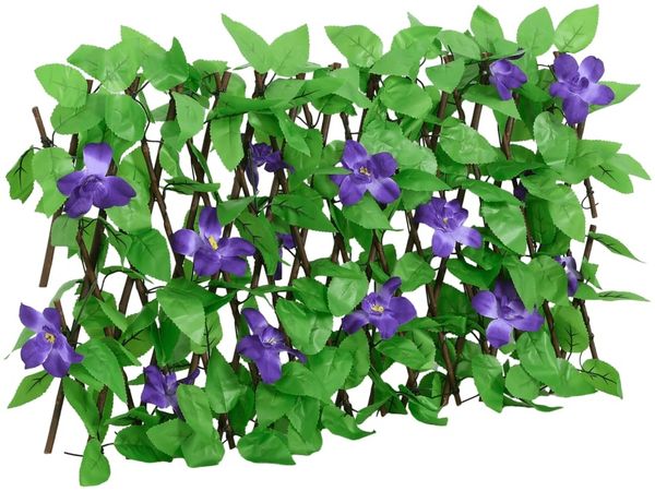 vidaXL Rankgitter mit Künstlichem Efeu Erweiterbar Grün 180x20 cm 366572