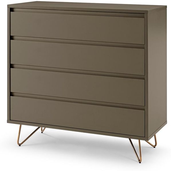 Kommode Metall und MDF Grau und Gold Bild 2