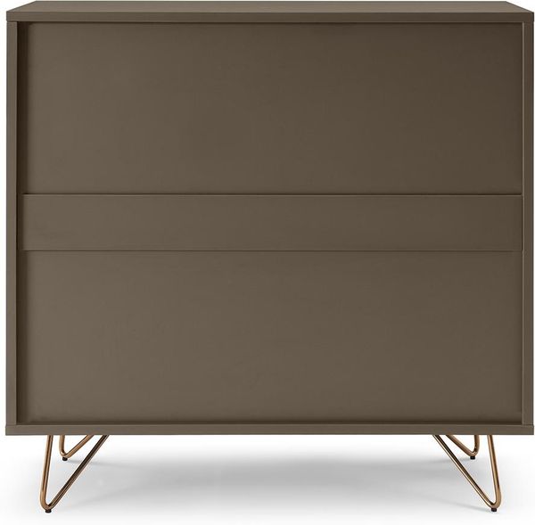 Kommode Metall und MDF Grau und Gold Bild 5