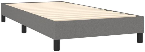 vidaXL Boxspringbett mit Matratze Dunkelgrau 90x200 cm Stoff 3140346 Bild 4
