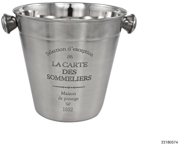 HIT Trading Eiseimer EISEIMER 14cm Edelstahl Eisbehälter Sektkühler Eiswürfel 74, Eiswürfelbehälter