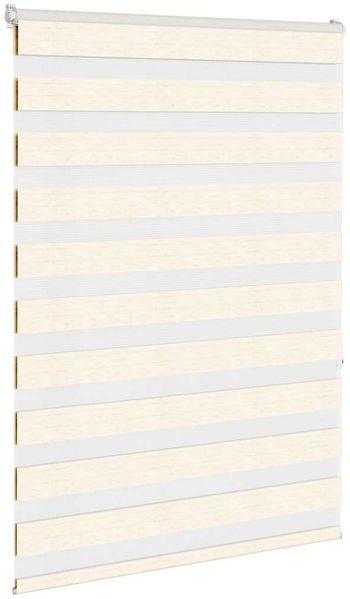 vidaXL Doppelrollo Marmorbeige 115x150cm Stoffbreite 110,9 cm Polyester 4014654 Bild 3