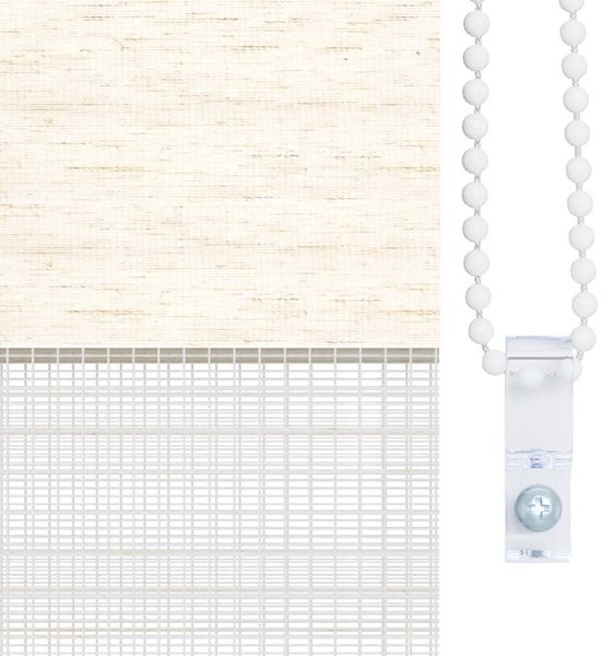 vidaXL Doppelrollo Marmorbeige 115x150cm Stoffbreite 110,9 cm Polyester 4014654 Bild 9