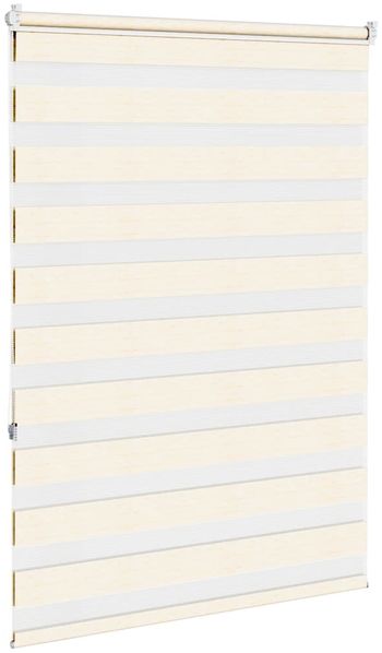 vidaXL Doppelrollo Marmorbeige 115x150cm Stoffbreite 110,9 cm Polyester 4014654 Bild 4