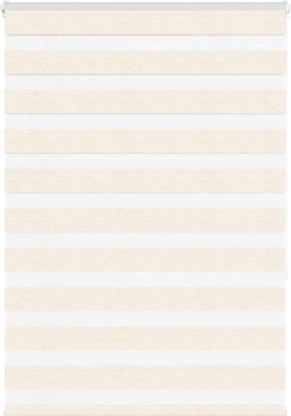 vidaXL Doppelrollo Marmorbeige 115x150cm Stoffbreite 110,9 cm Polyester 4014654