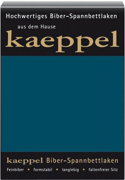 Kaeppel Biber Spannbettlaken Einfarbig Smaragd 140x200 cm - 160x200 cm