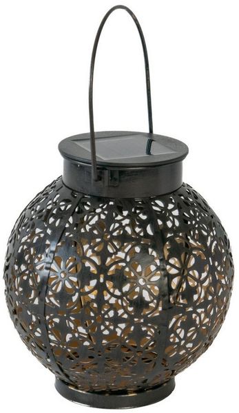 Intirilife Gartenleuchte, Integrierte LED-Beleuchtung, Solarsensor, Solar Laterne Lampe Outdoor Leuchte