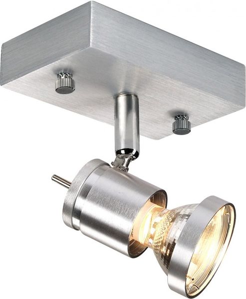 SLV SOUVEREEN I QPAR51, Wand- und Deckenleuchte alu gebürstet, Spot, max. 75W - Wand- und Deckenleuchten