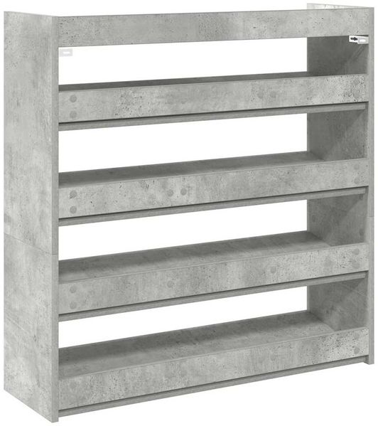 vidaXL Schuhregal Betongrau 80x25x81 cm Holzwerkstoff 859908 Bild 6