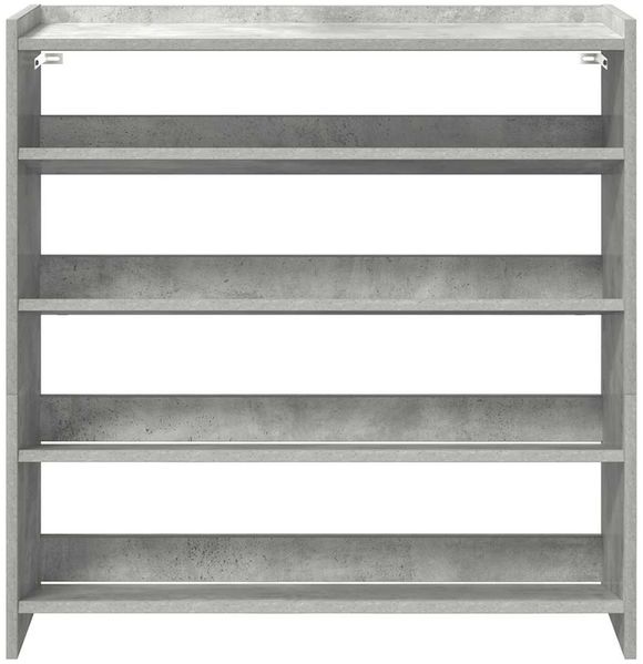 vidaXL Schuhregal Betongrau 80x25x81 cm Holzwerkstoff 859908 Bild 4