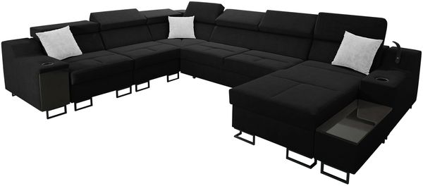 Ecksofa Nadadu VIII (Farbe: Uttario Velvet 2980 + Uttario Velvet 2973, Seite: Rechts)