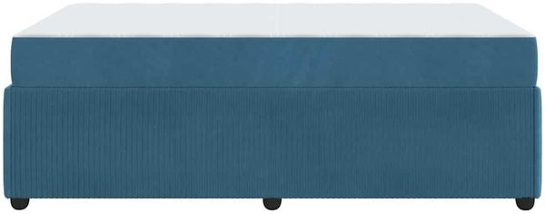 vidaXL Bettrahmen mit Matratze Blau 120 x 200 cm Stoff 3398390 Bild 6