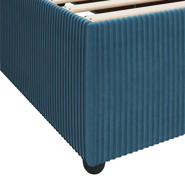 vidaXL Bettrahmen mit Matratze Blau 120 x 200 cm Stoff 3398390 Bild 8