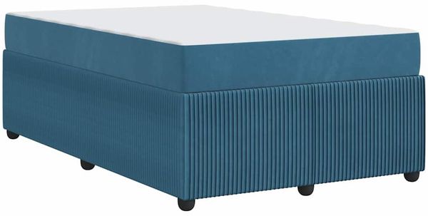vidaXL Bettrahmen mit Matratze Blau 120 x 200 cm Stoff 3398390 Bild 7